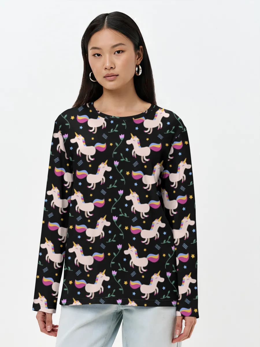 Women's long sleeve shirt. Cotton