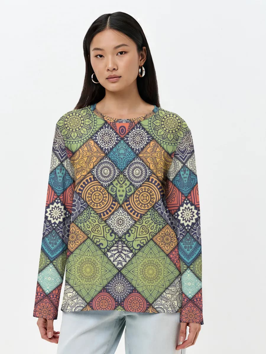 Women's long sleeve shirt. Cotton