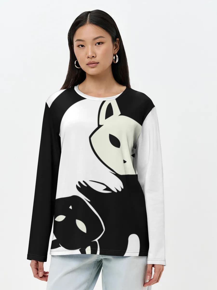 Women's long sleeve shirt. Cotton