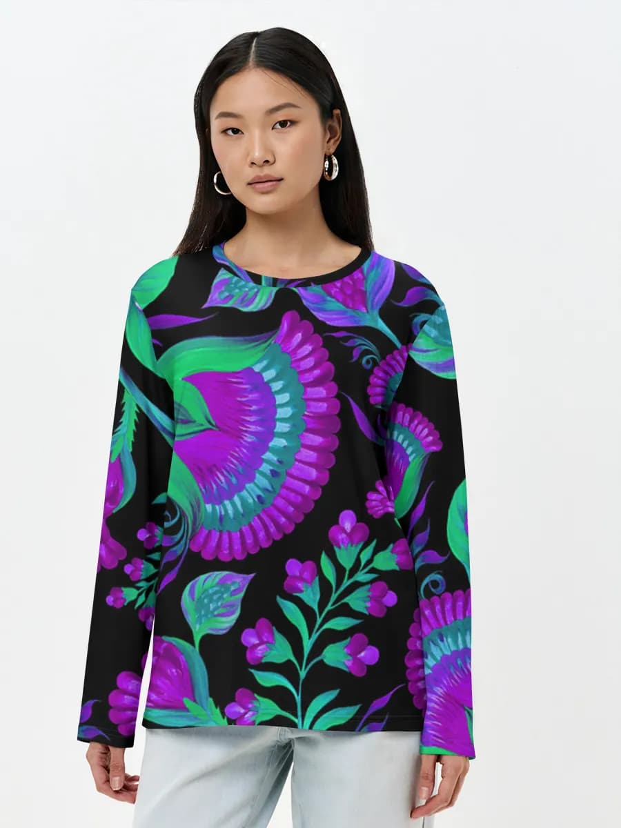 Women's long sleeve shirt. Cotton