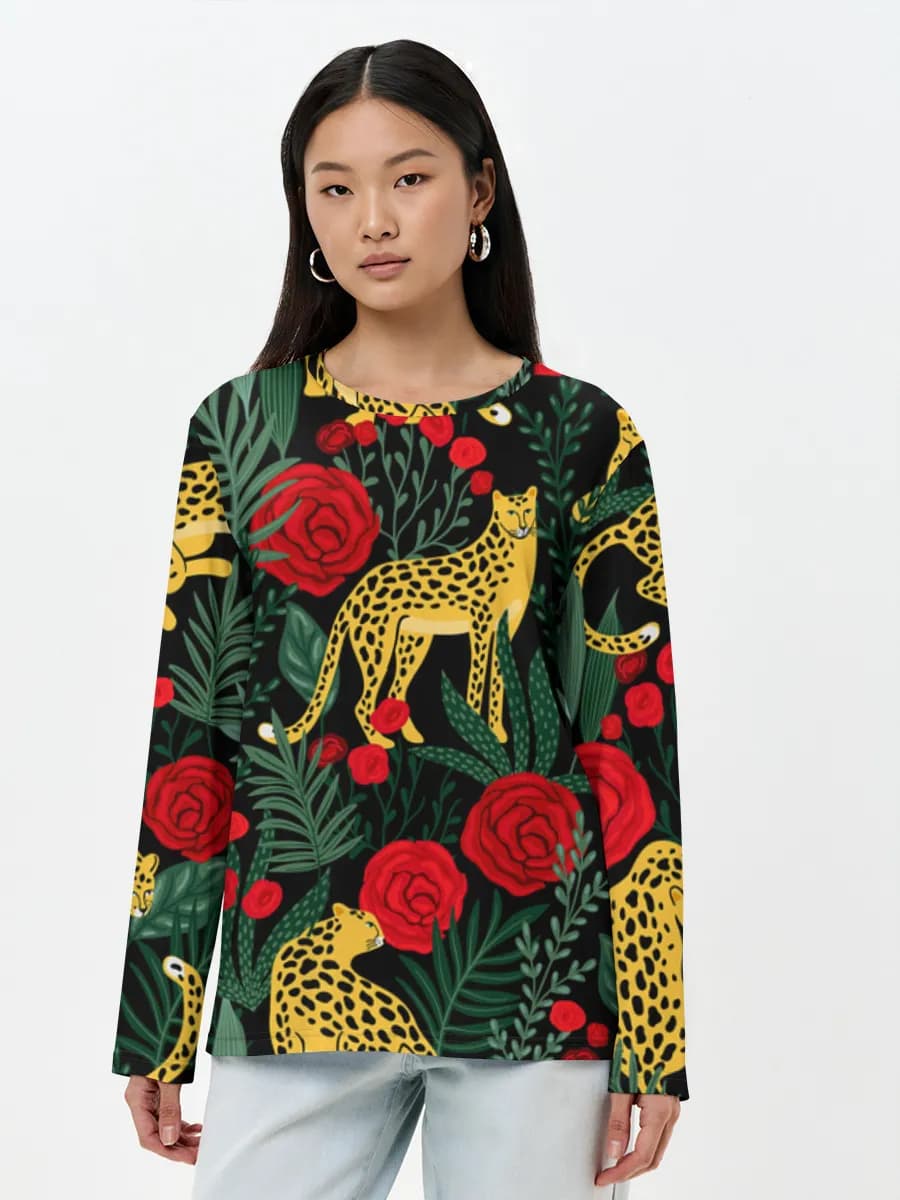 Leopards And Red Roses