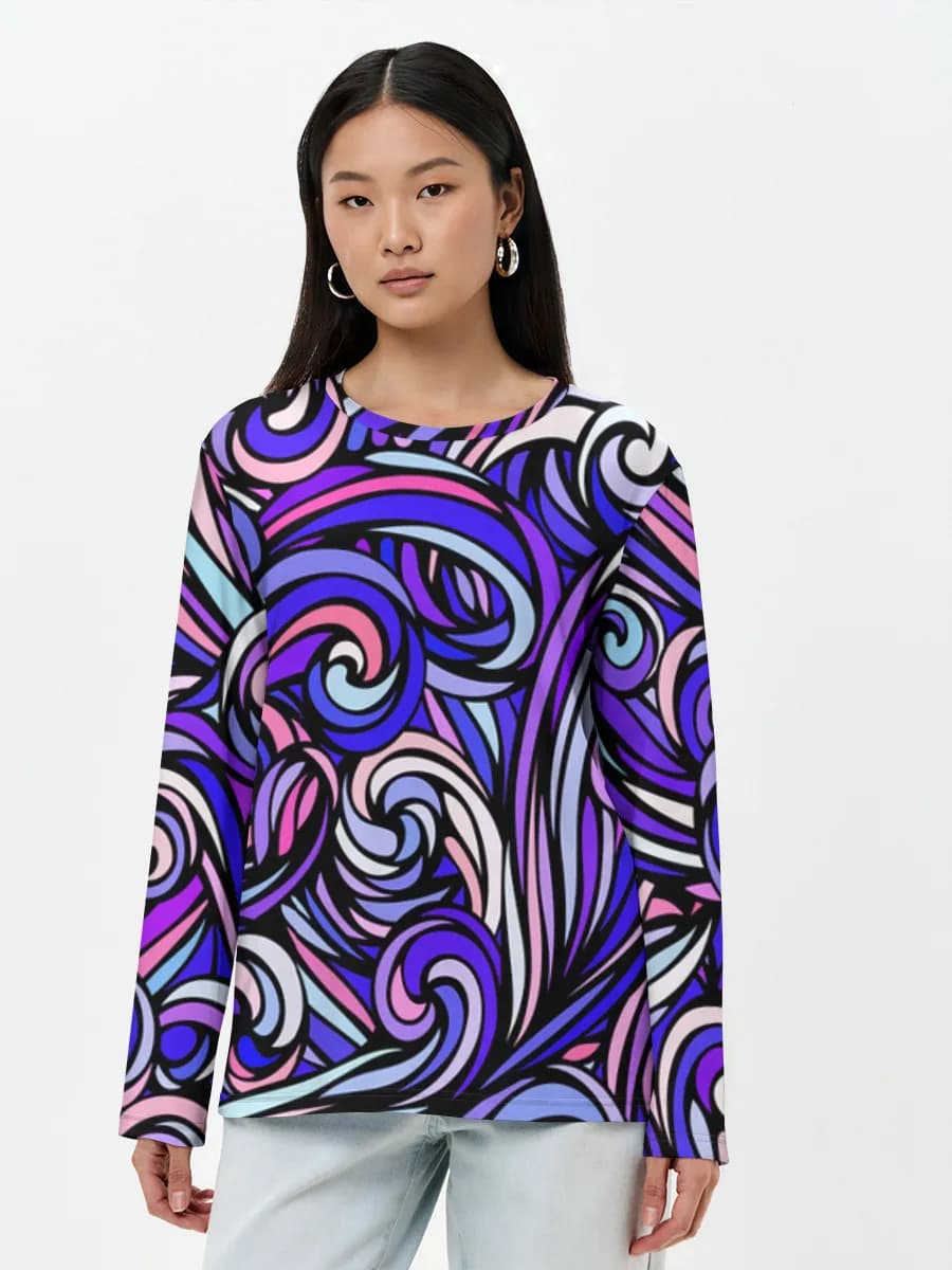Women's long sleeve shirt. Cotton
