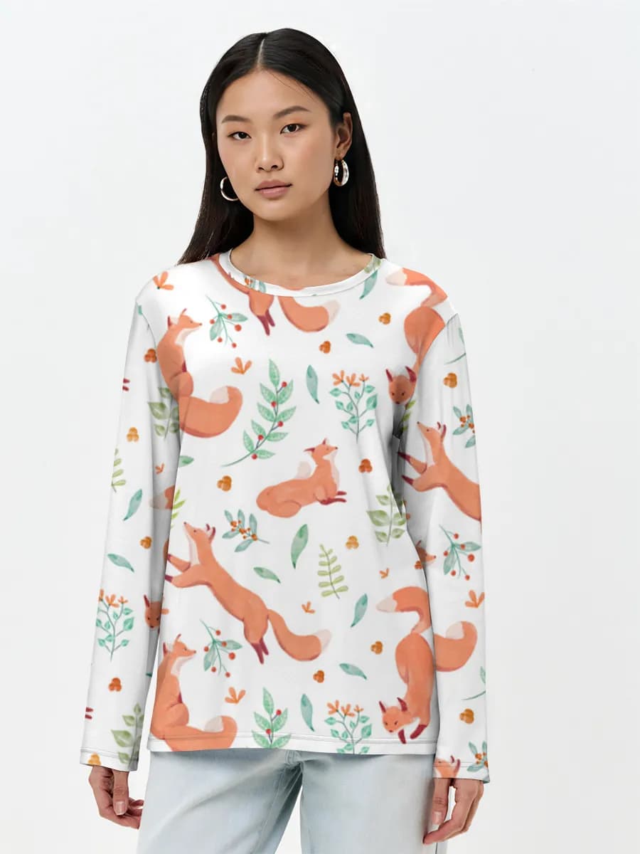 Women's long sleeve shirt. Cotton