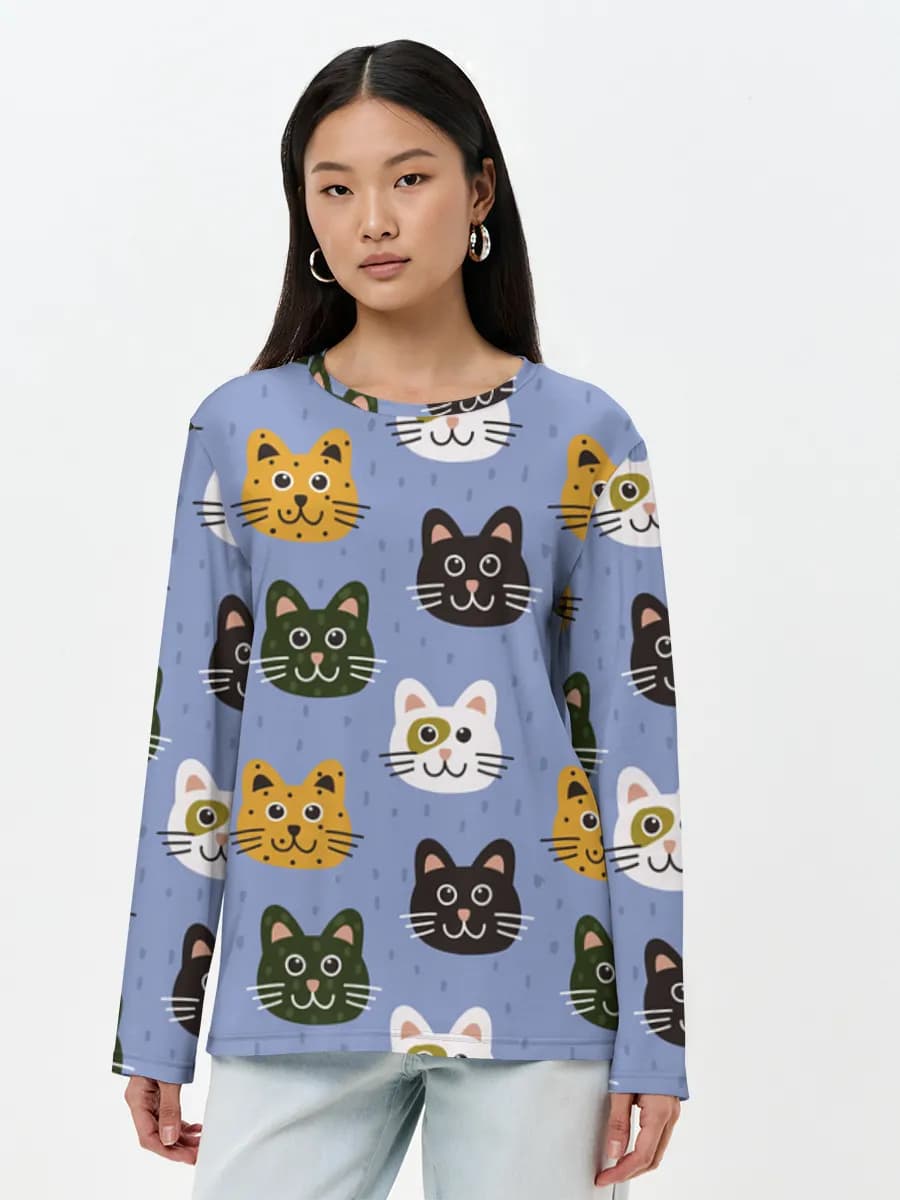 Women's long sleeve shirt. Cotton