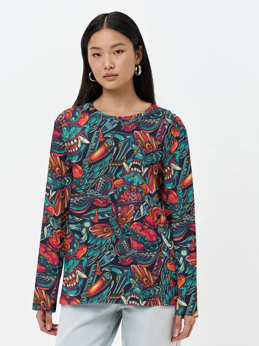 Women's long sleeve shirt. Cotton