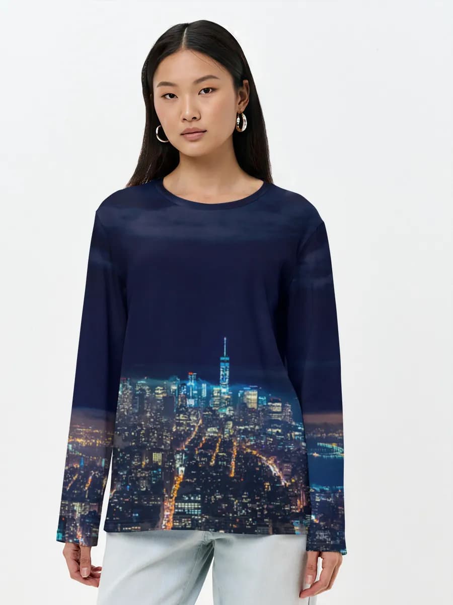Women's long sleeve shirt. Cotton