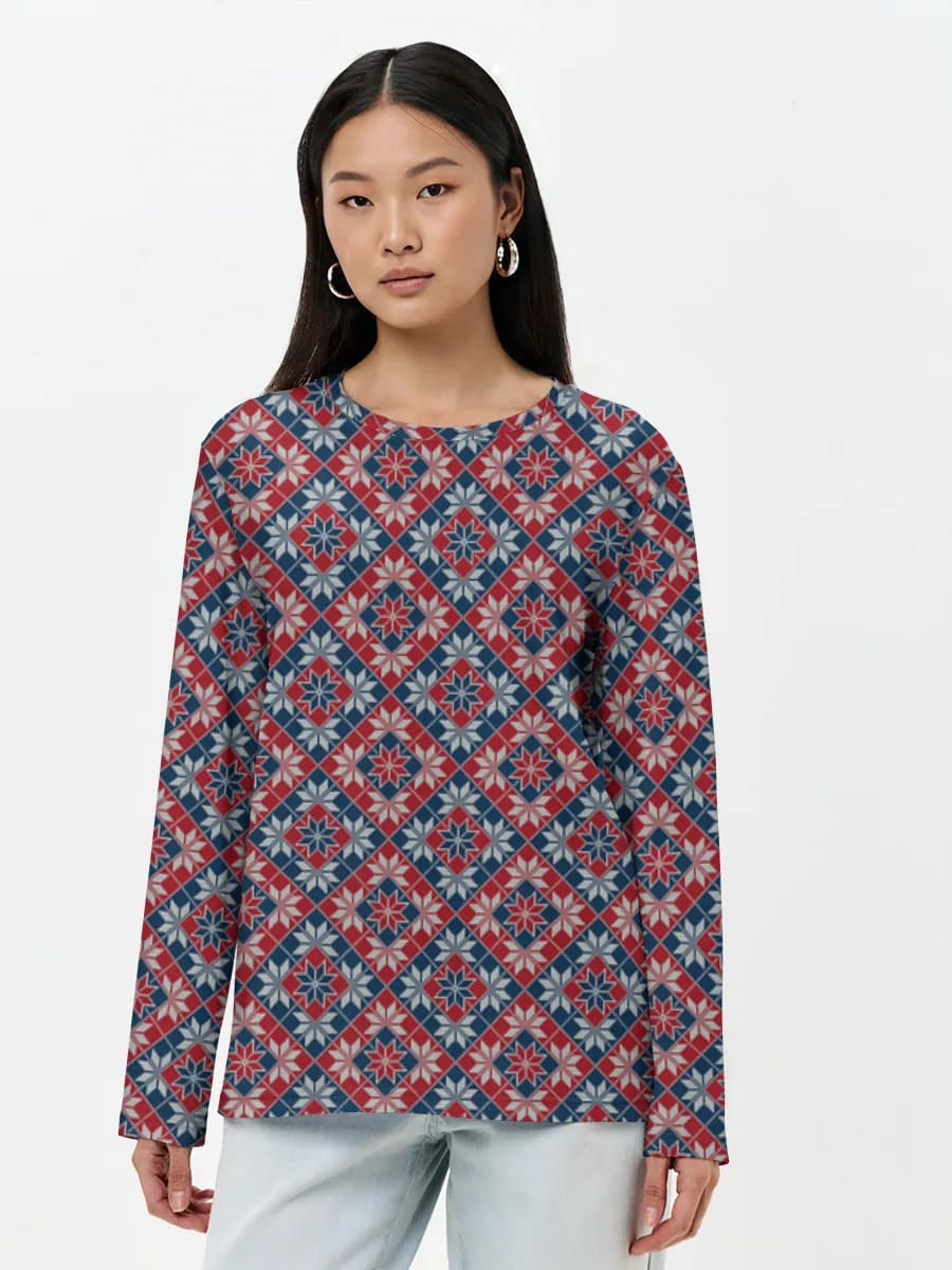 Women's long sleeve shirt. Cotton