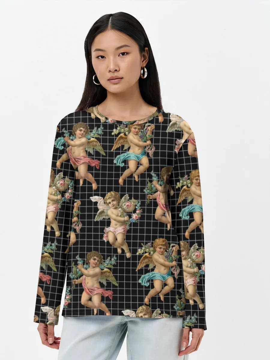 Women's long sleeve shirt. Cotton
