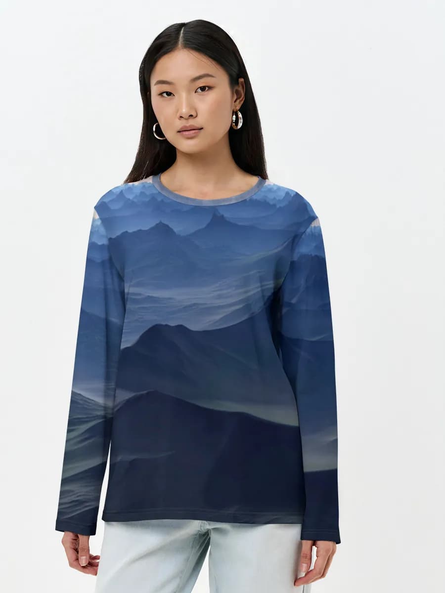 Women's long sleeve shirt. Cotton