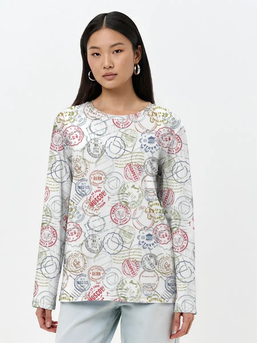 Women's long sleeve shirt. Cotton