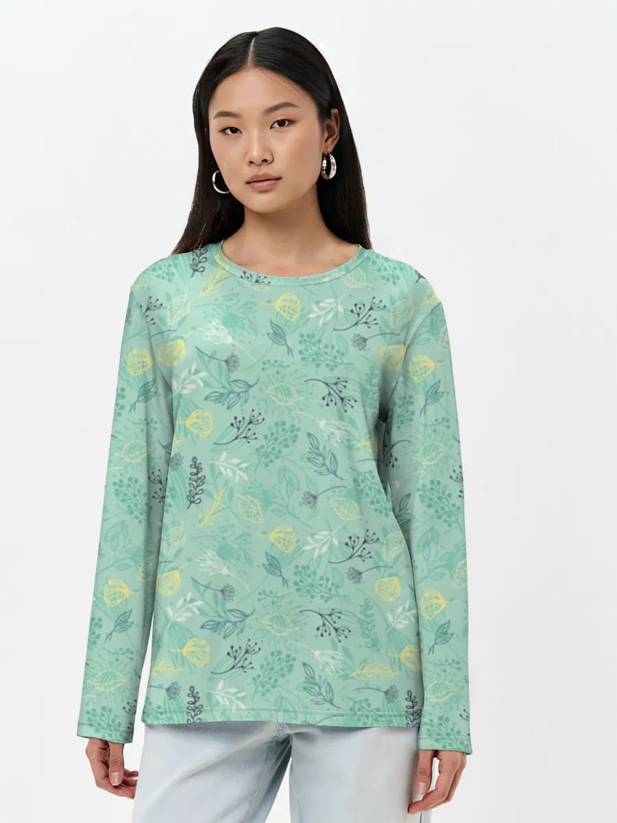 Women's long sleeve shirt. Cotton