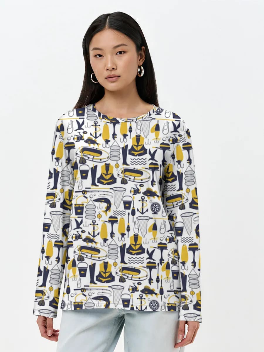 Women's long sleeve shirt. Cotton