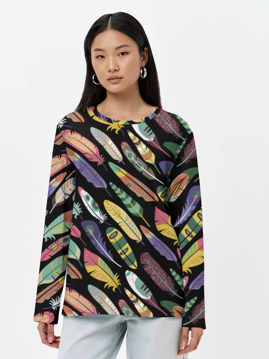 Women's long sleeve shirt. Cotton