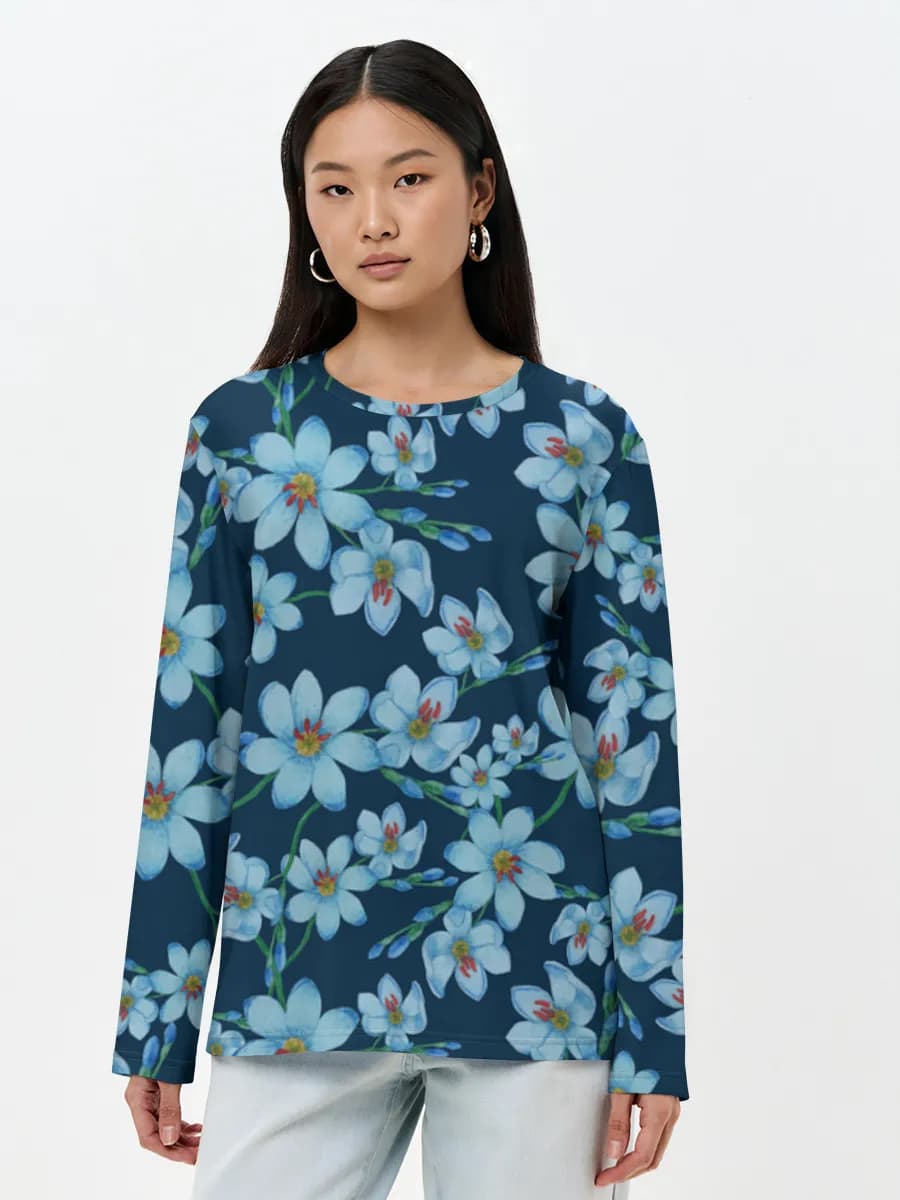 Women's long sleeve shirt. Cotton