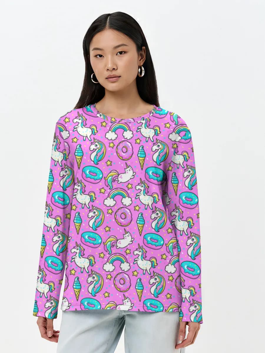 Women's long sleeve shirt. Cotton