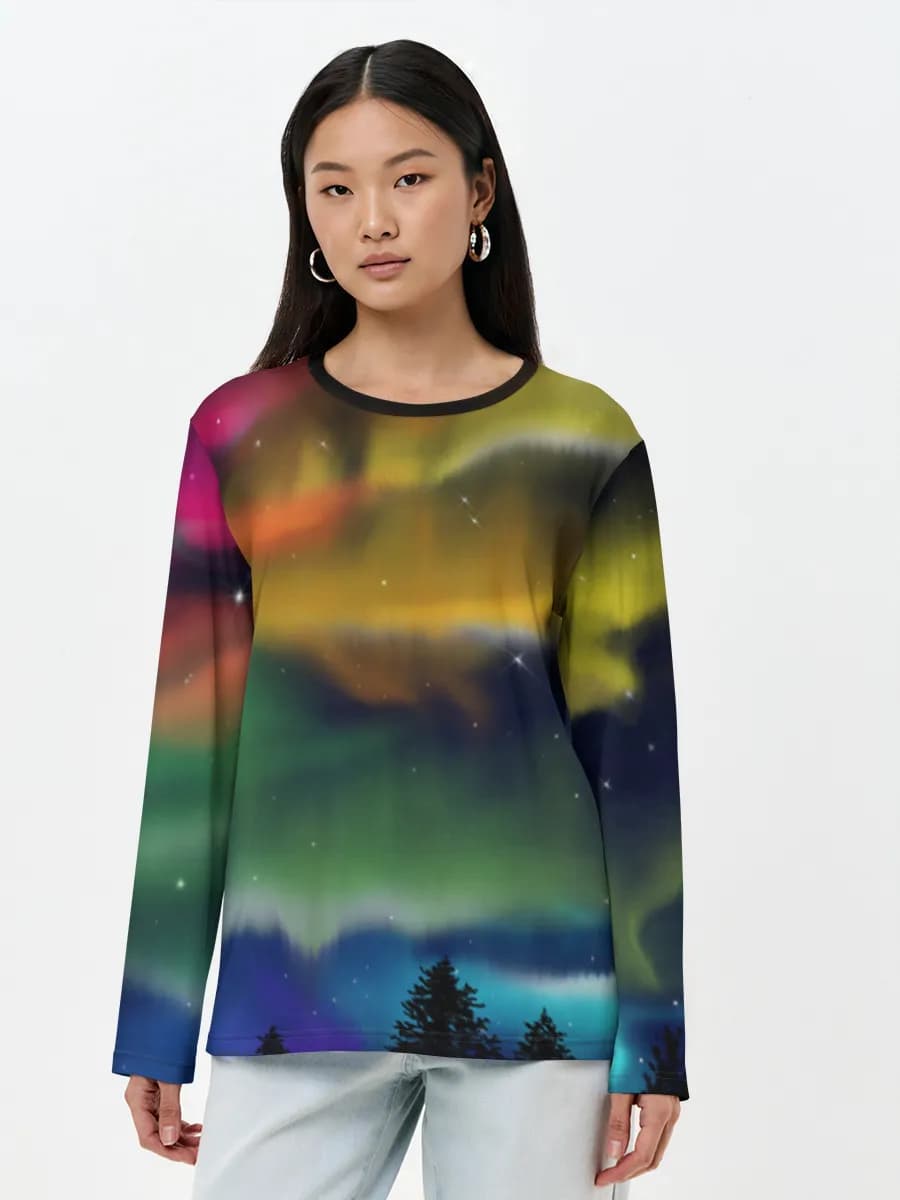Women's long sleeve shirt. Cotton