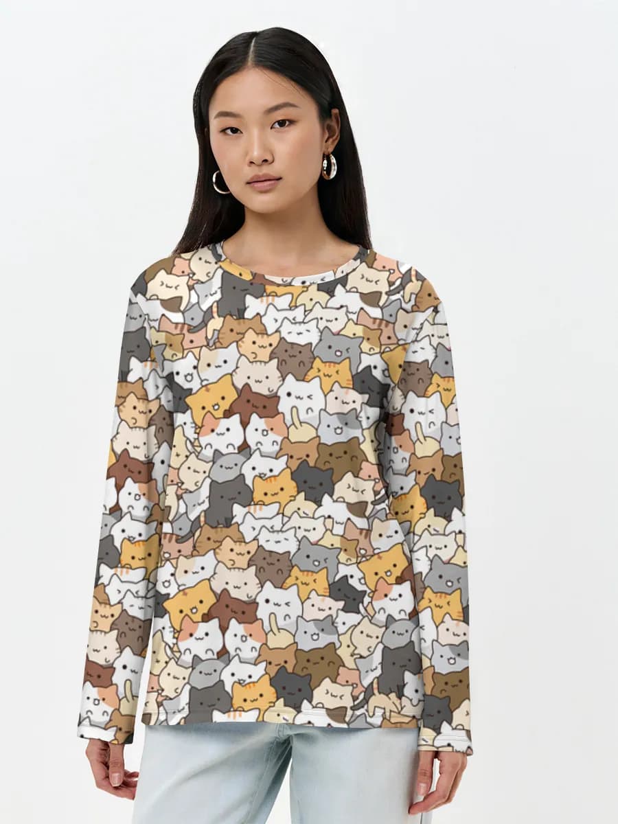 Women's long sleeve shirt. Cotton