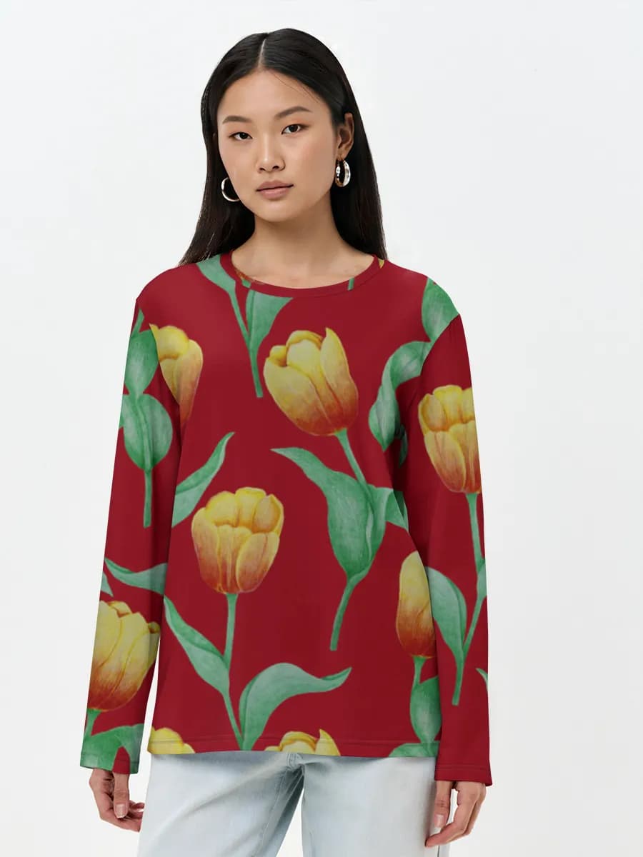 Women's long sleeve shirt. Cotton