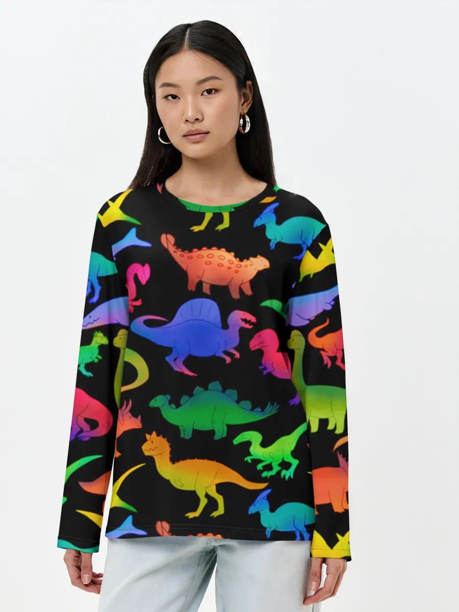 Neon Rainbow Dinosaurs