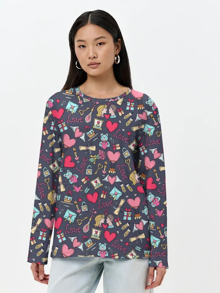 Women's long sleeve shirt. Cotton
