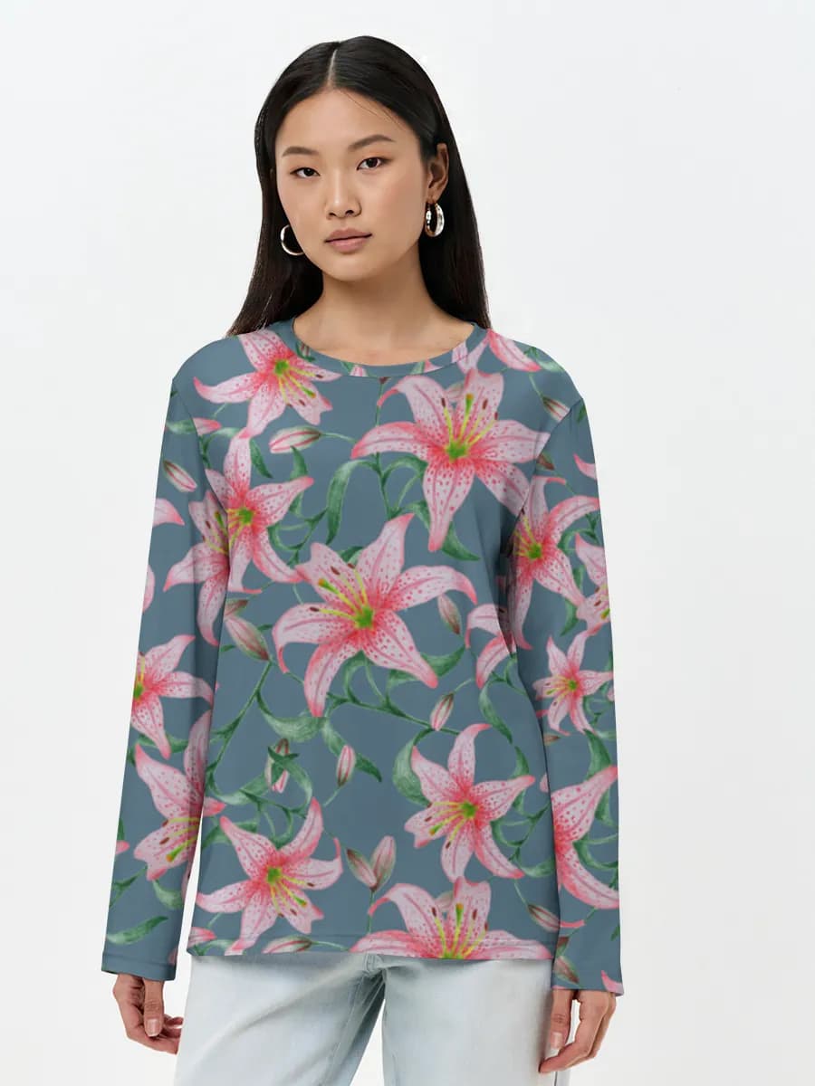 Women's long sleeve shirt. Cotton