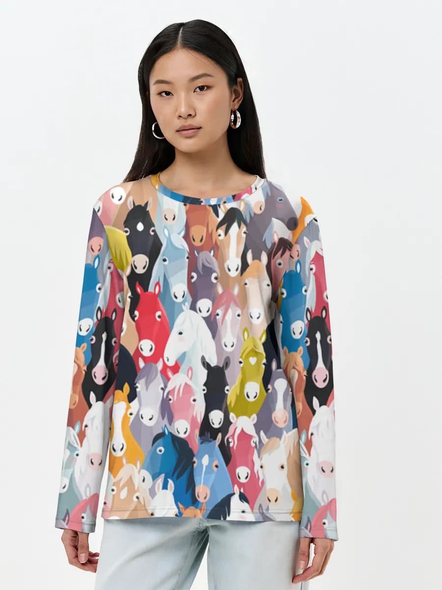 Colorful Cartoon Horses
