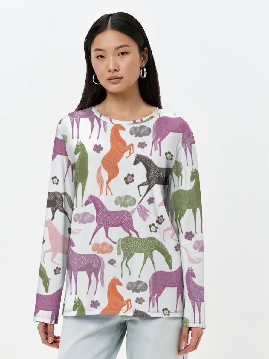 Women's long sleeve shirt. Cotton