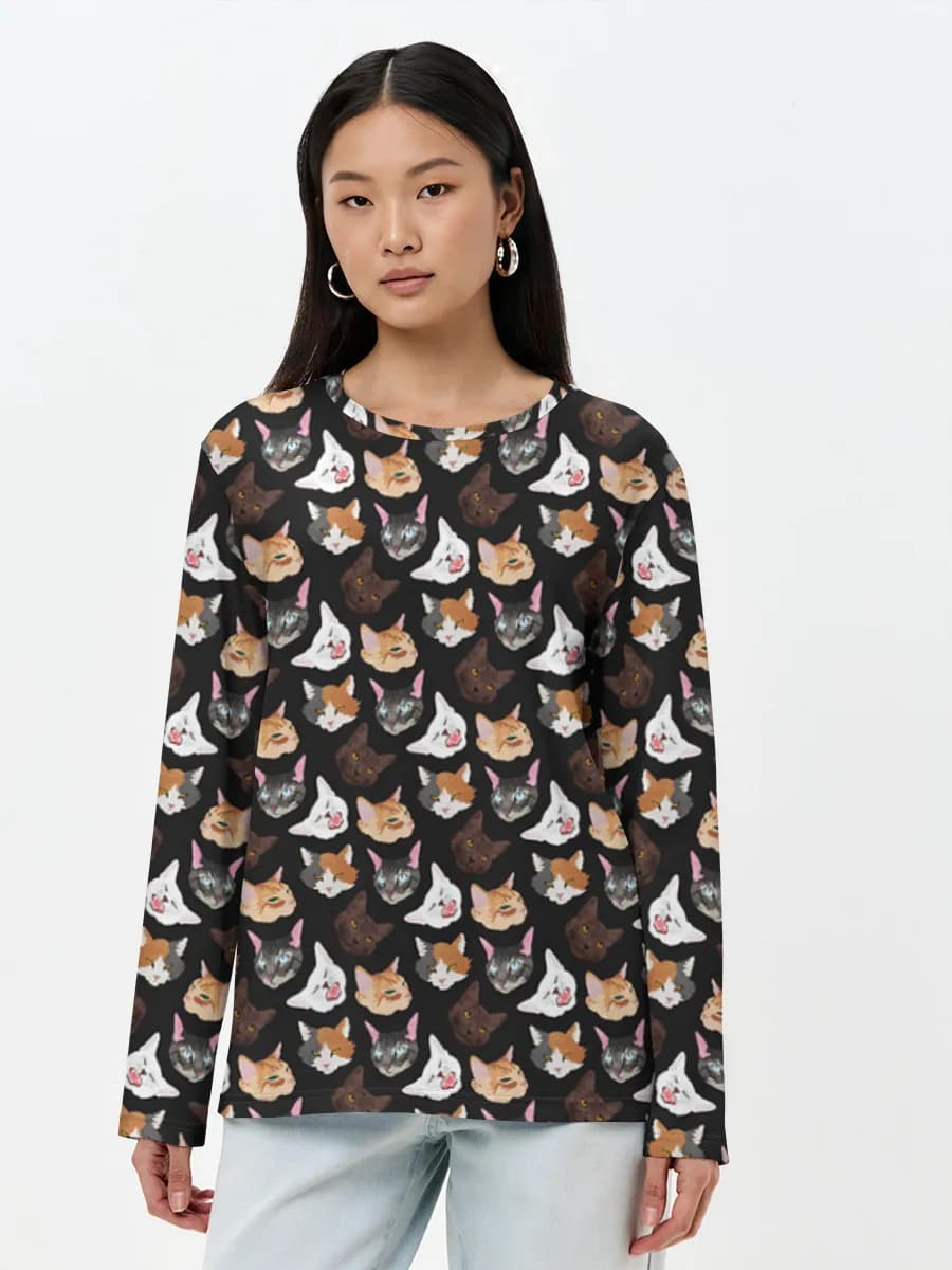 Women's long sleeve shirt. Cotton