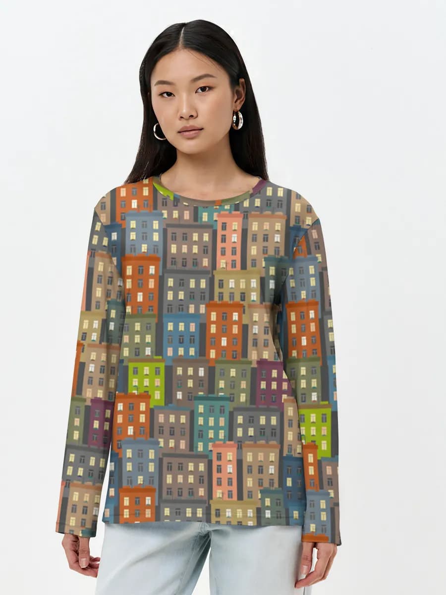 Women's long sleeve shirt. Cotton