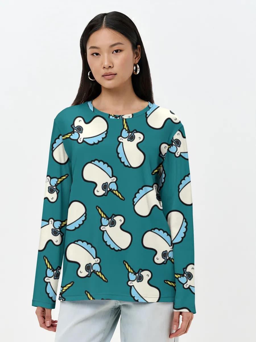 Women's long sleeve shirt. Cotton