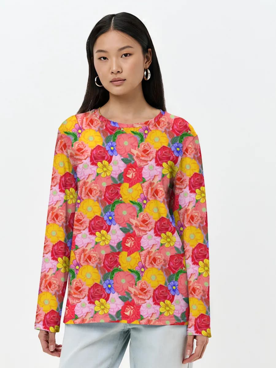 Women's long sleeve shirt. Cotton
