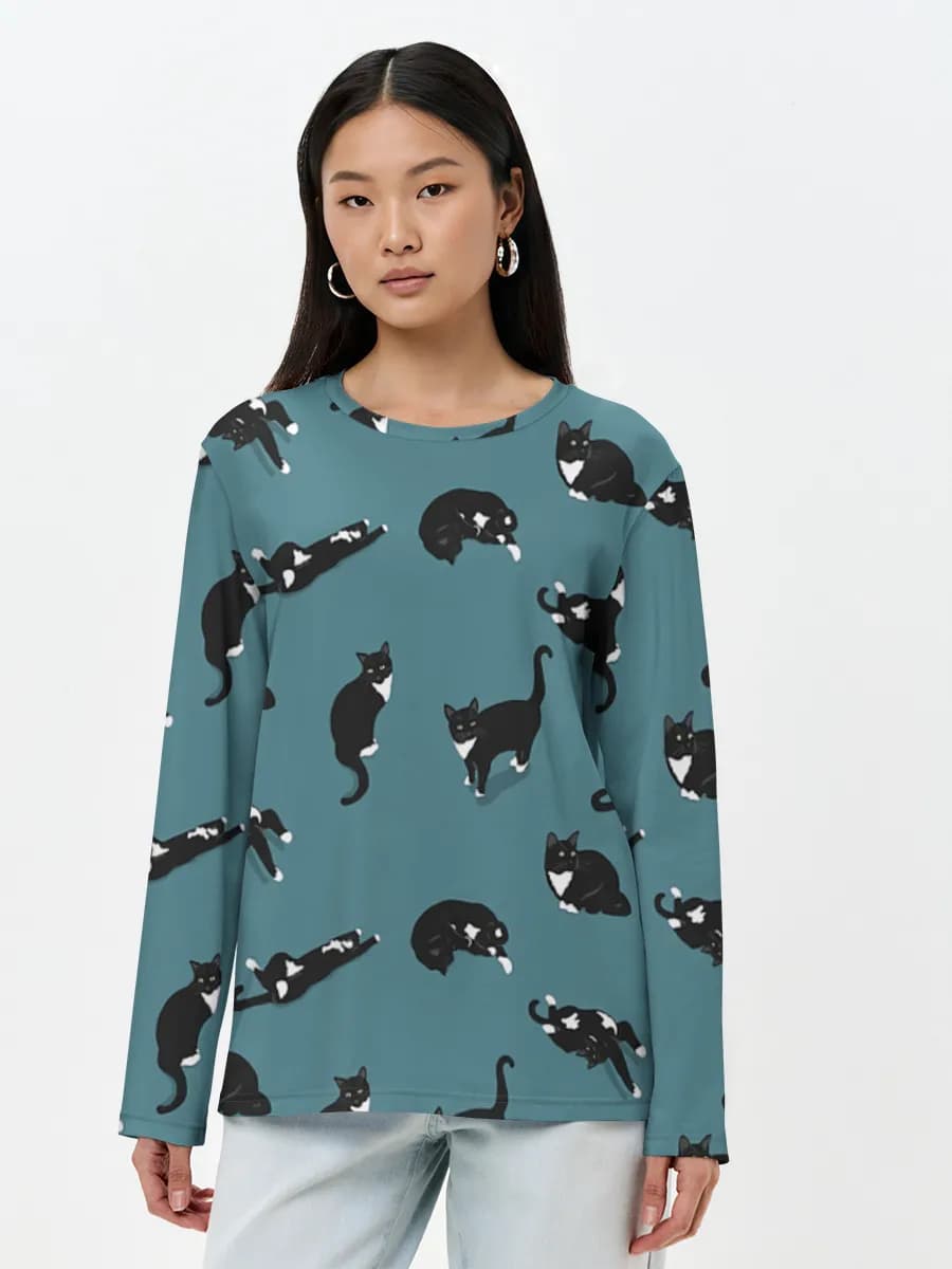Women's long sleeve shirt. Cotton
