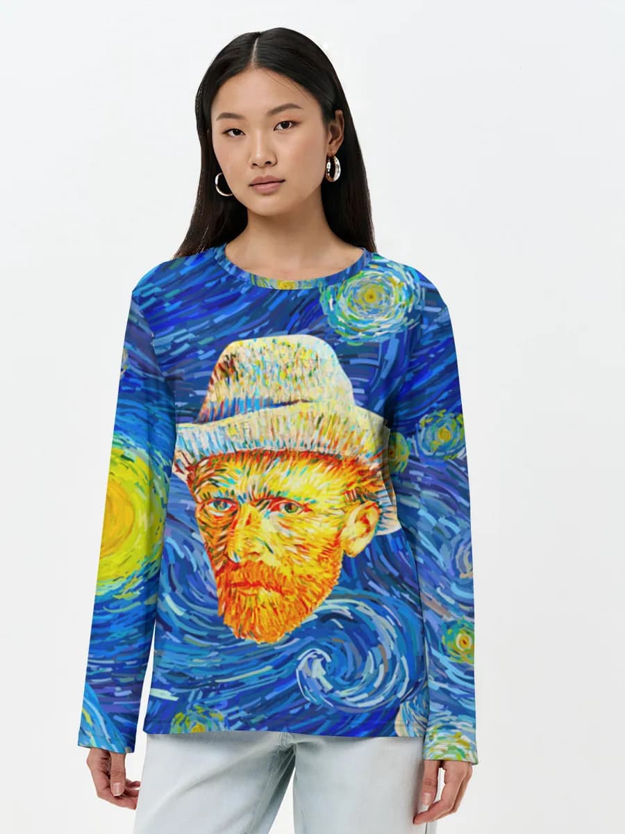 Women's long sleeve shirt. Cotton
