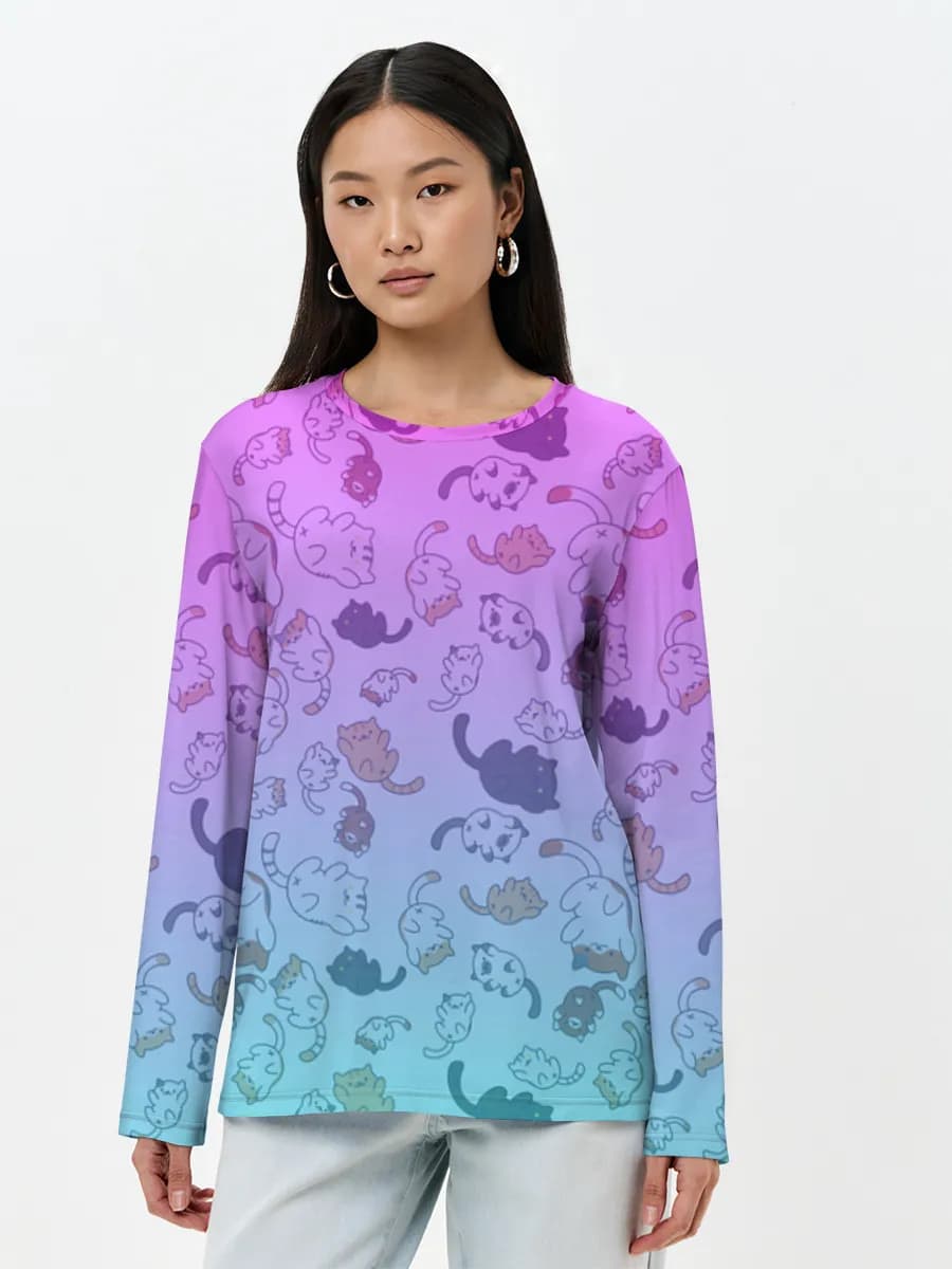Women's long sleeve shirt. Cotton