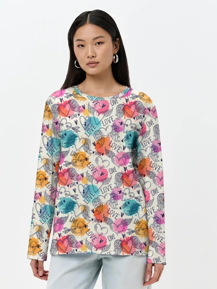 Women's long sleeve shirt. Cotton