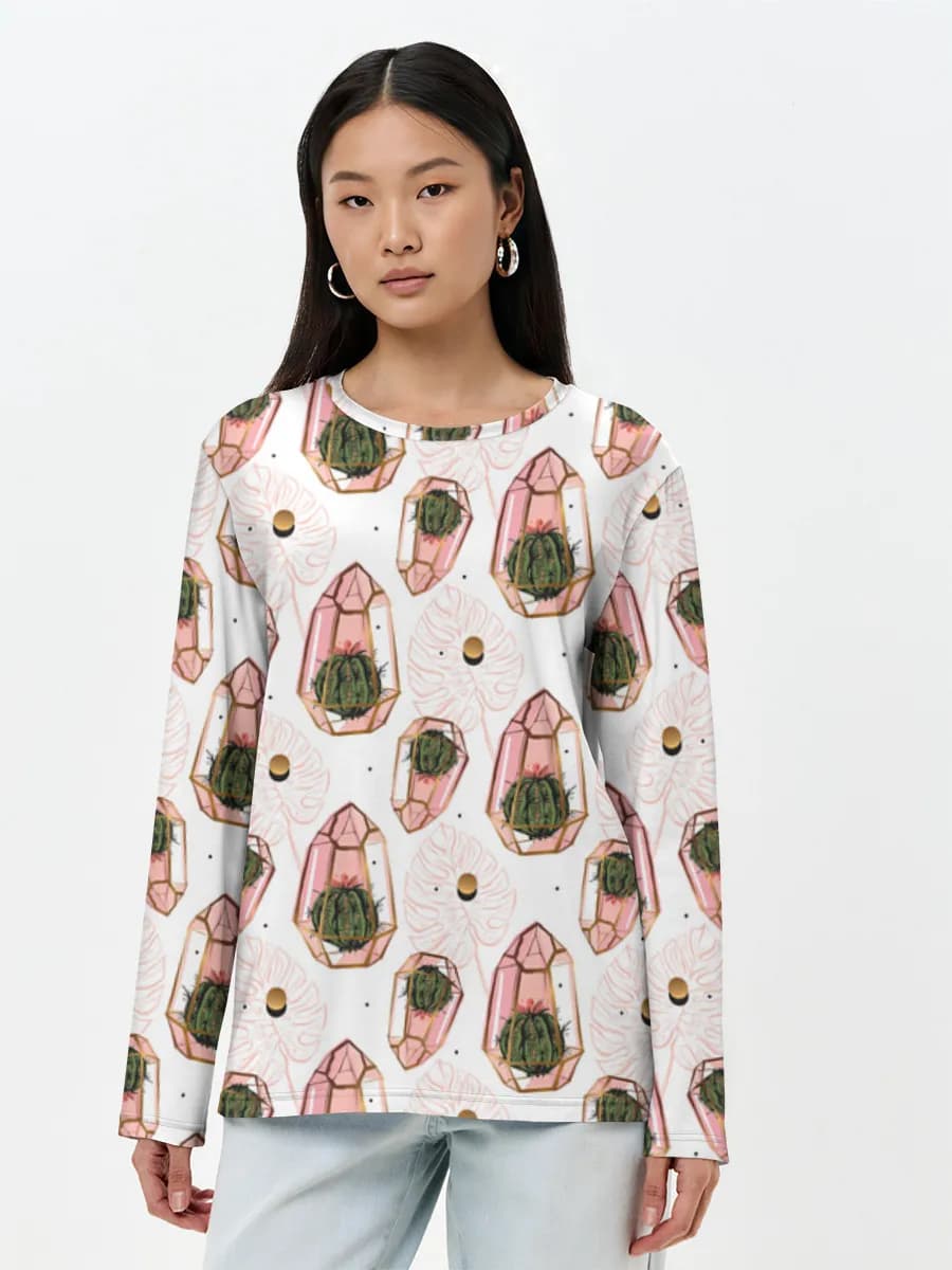 Women's long sleeve shirt. Cotton