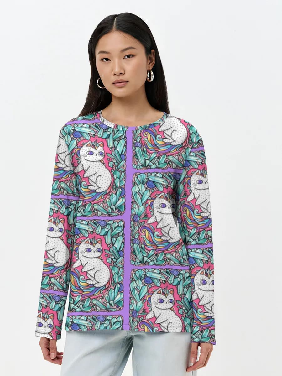Women's long sleeve shirt. Cotton