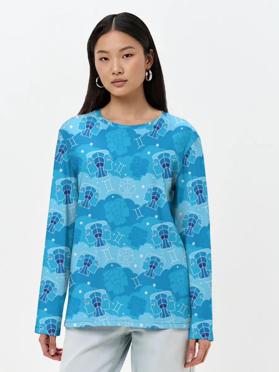 Women's long sleeve shirt. Cotton