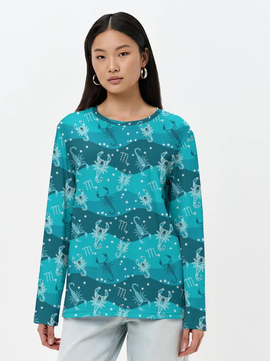 Women's long sleeve shirt. Cotton