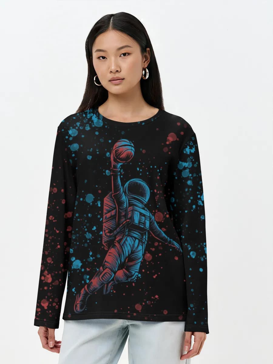 Women's long sleeve shirt. Cotton
