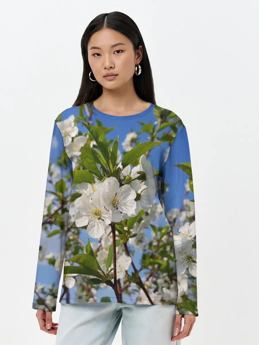 Women's long sleeve shirt. Cotton