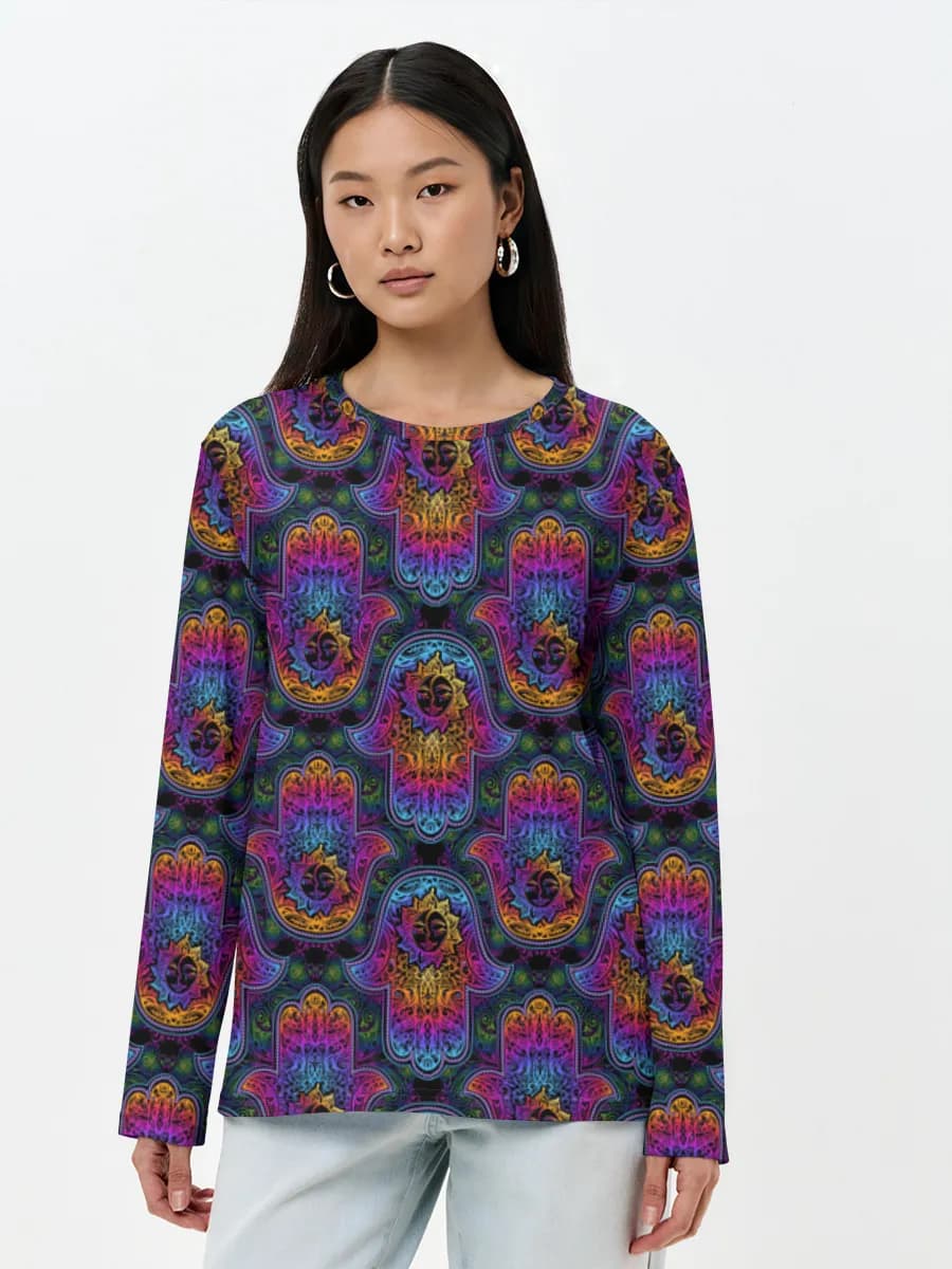 Women's long sleeve shirt. Cotton