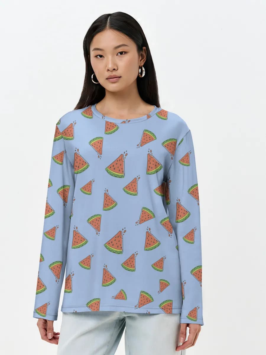 Women's long sleeve shirt. Cotton