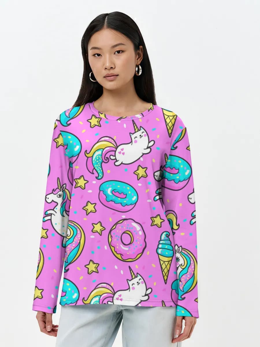 Women's long sleeve shirt. Cotton