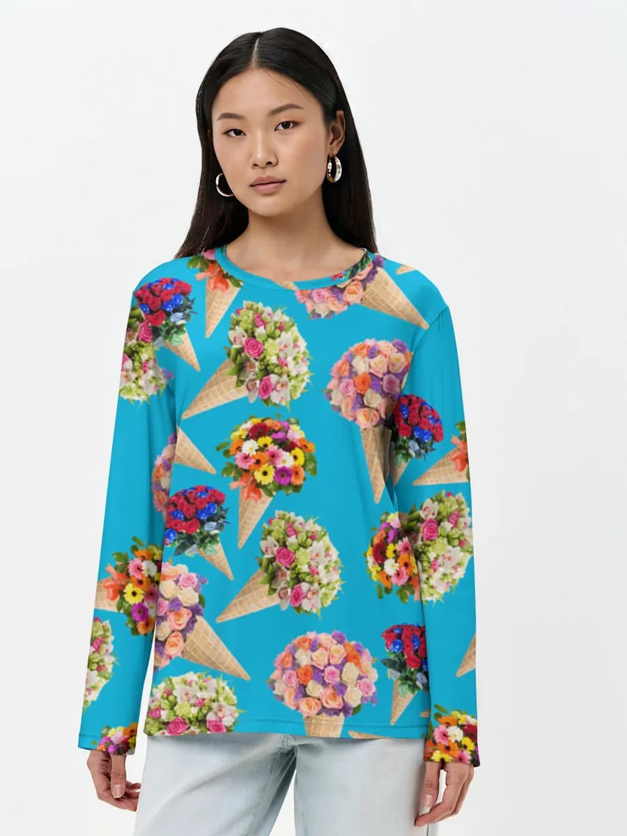 Women's long sleeve shirt. Cotton