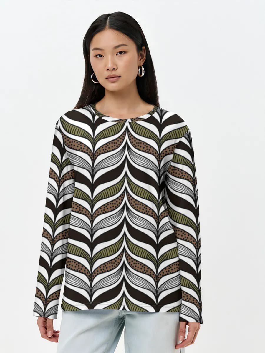 Women's long sleeve shirt. Cotton