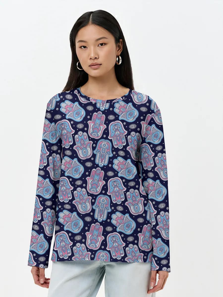 Women's long sleeve shirt. Cotton