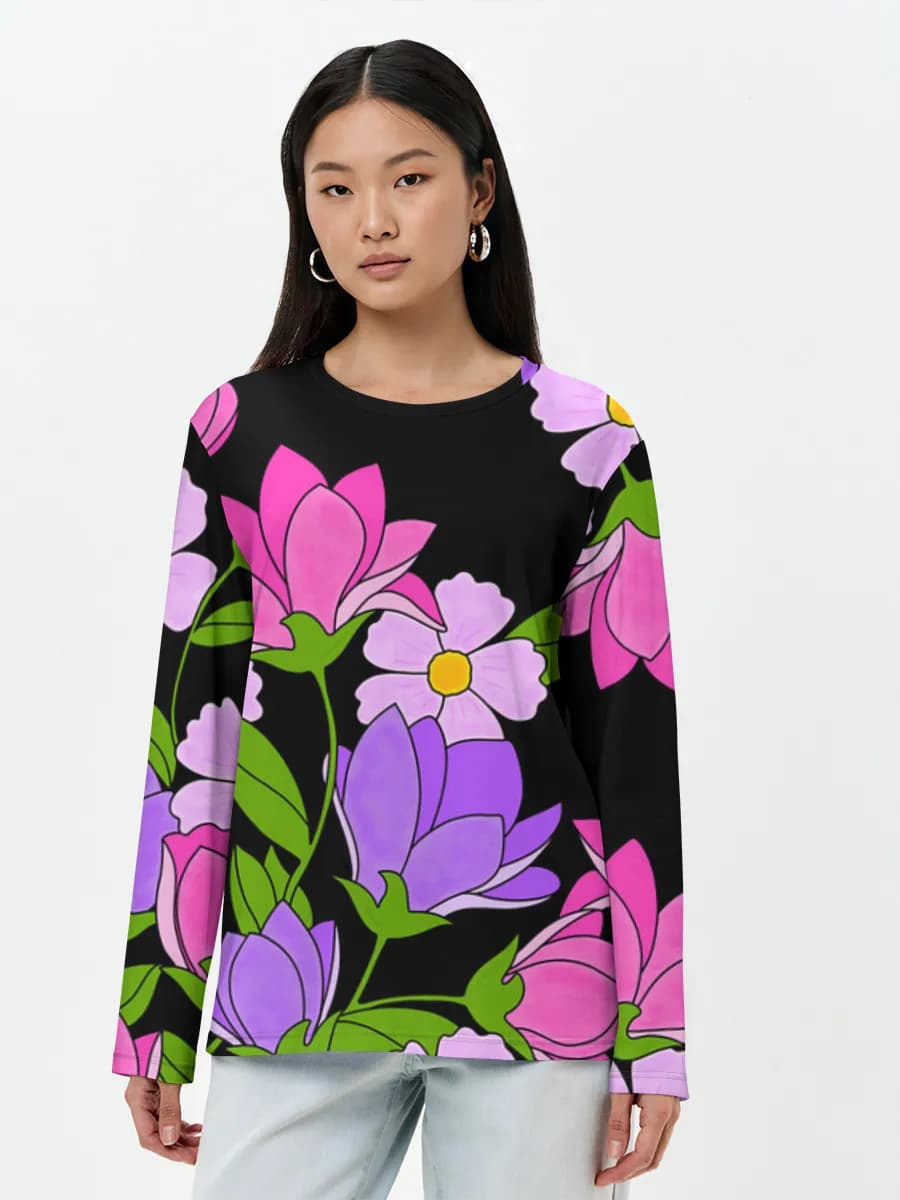 Women's long sleeve shirt. Cotton