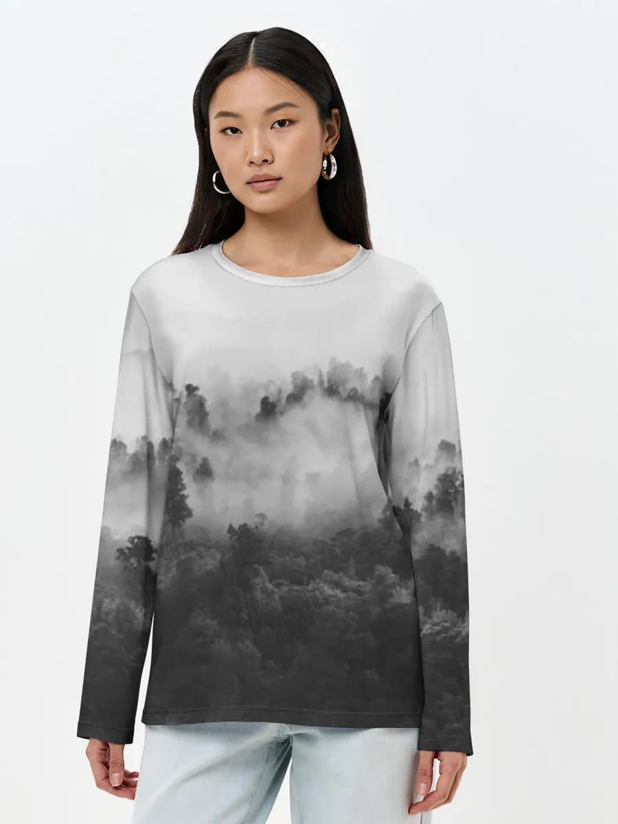 Women's long sleeve shirt. Cotton