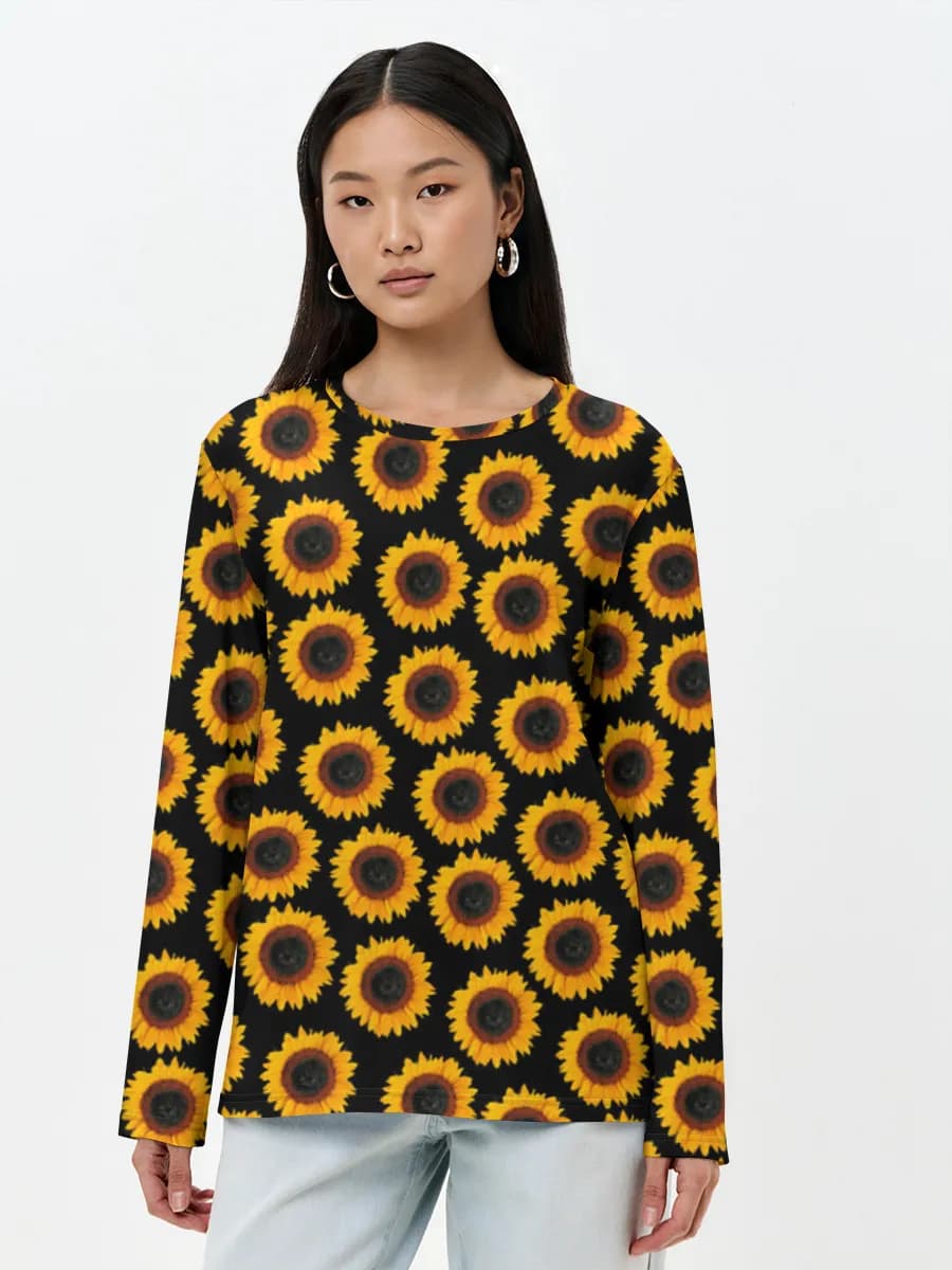 Women's long sleeve shirt. Cotton